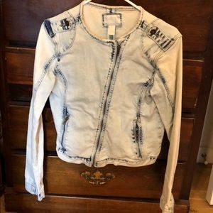 Bleach Washed Denim Jacket